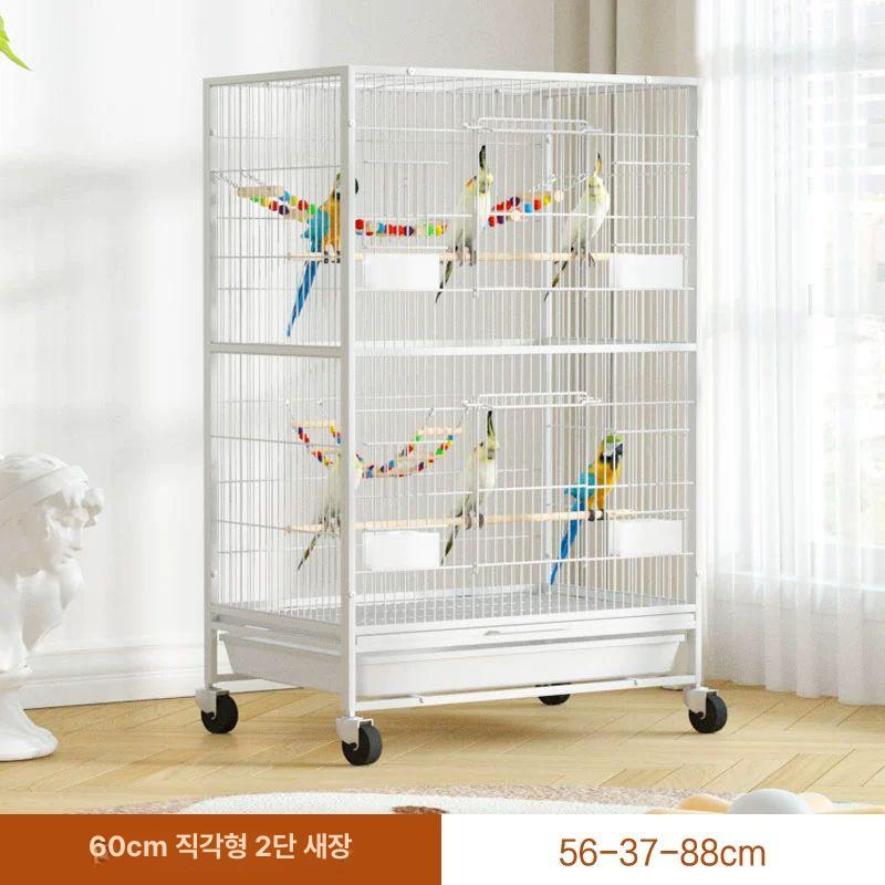 이동 대형새장 가정용 철장 키우기 케이지 사육장 스탠드 새놀이터 용품 모이통 이미지 6