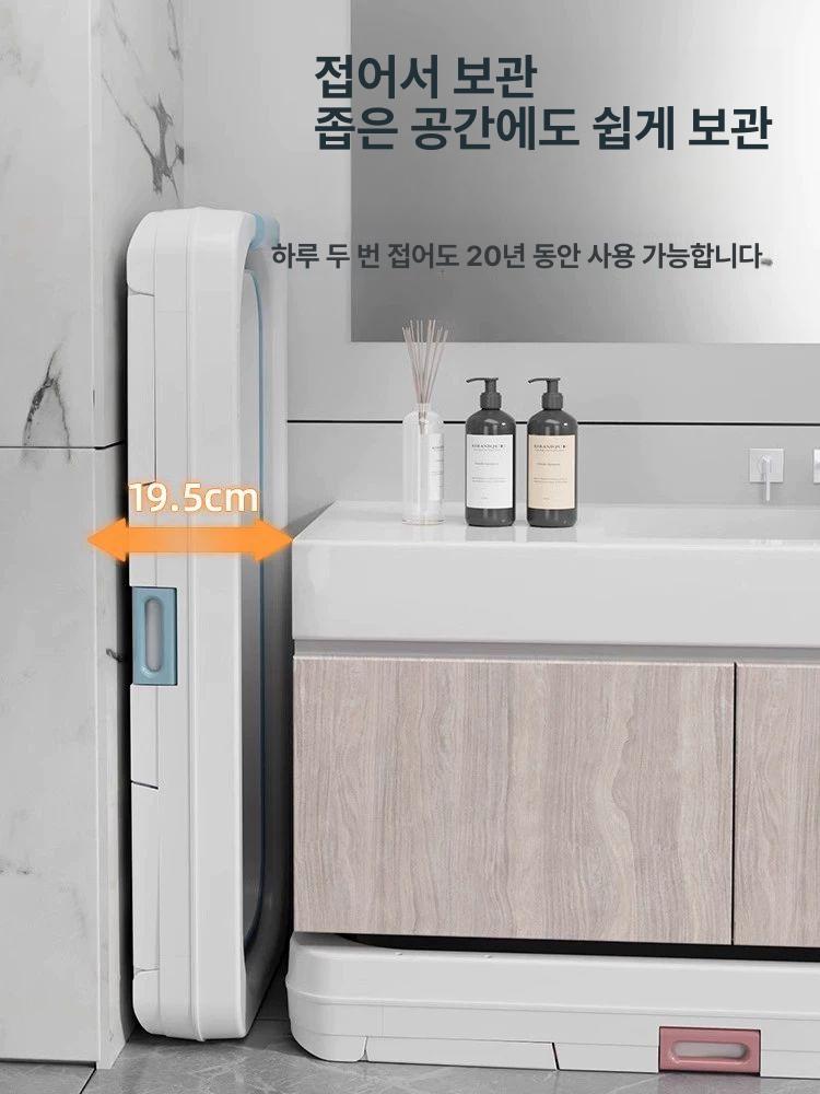 이동형 간이욕조 접이식 성인 목욕 전신 실내 원형 반신욕 좌식 간편 보관 야외 - 상세 이미지 5
