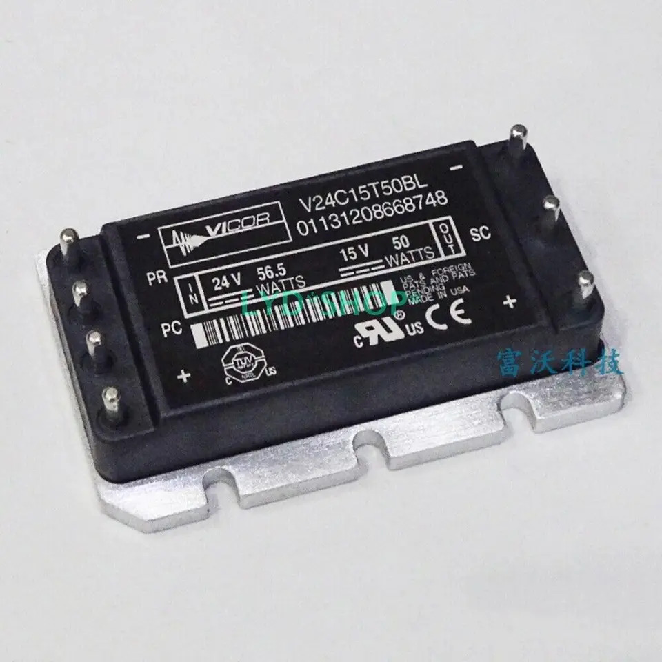 절연 DC-DC 컨버터 전원 모듈 V24C15T50BL 24V 15V-50W