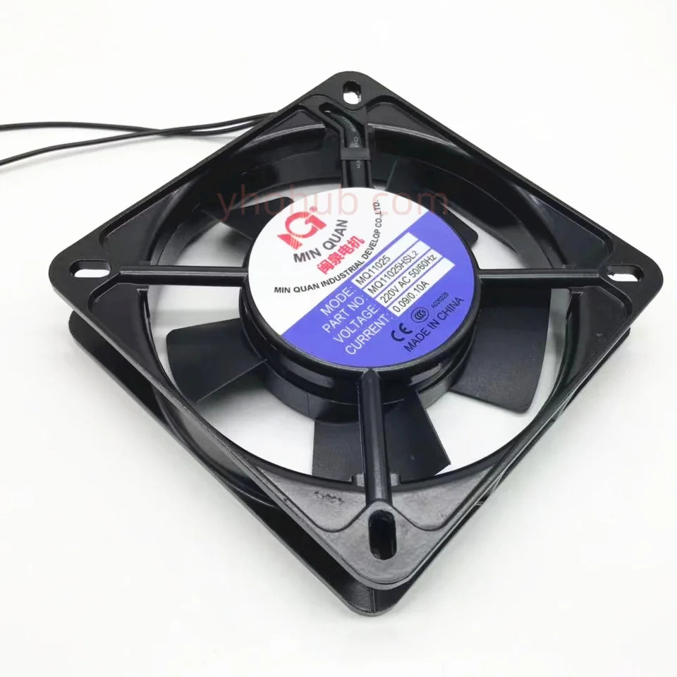 명나라 QUAN MQ11025HSL2 MQ11025HBL AC 220V 0.10A 110x110x25mm 2핀 서버 냉각팬
