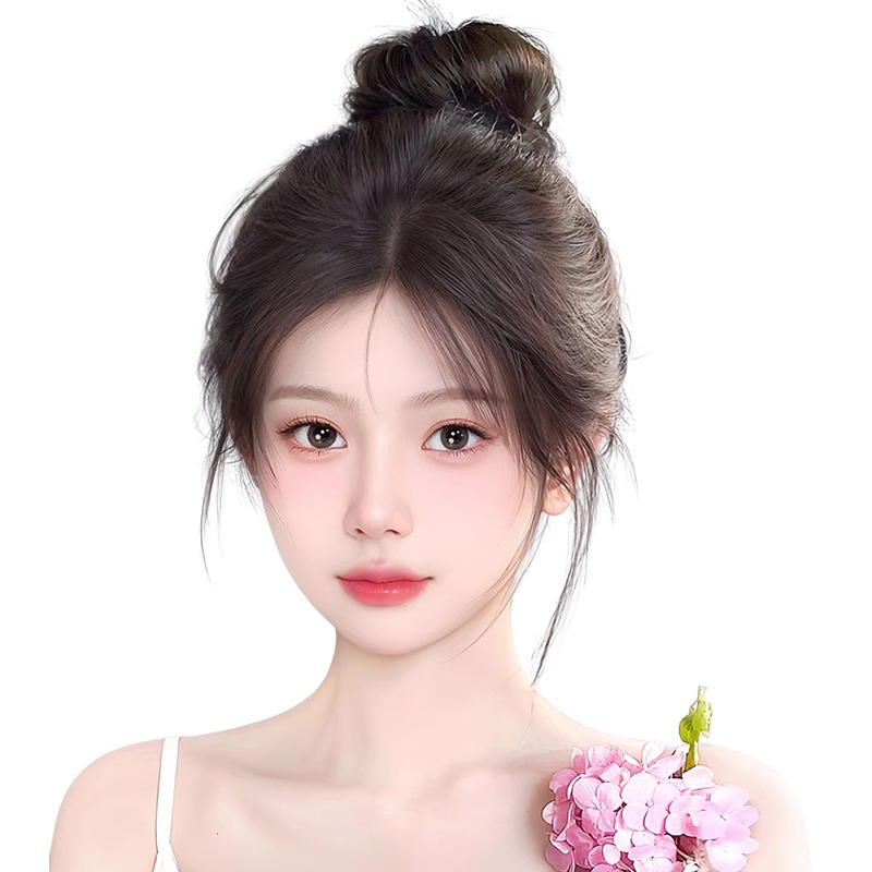 인모 가발 자연스러운 웨이브 헤어피스 탑커버 시스루뱅 똑딱이 단발 항암 중년여성 - 상세 이미지 5