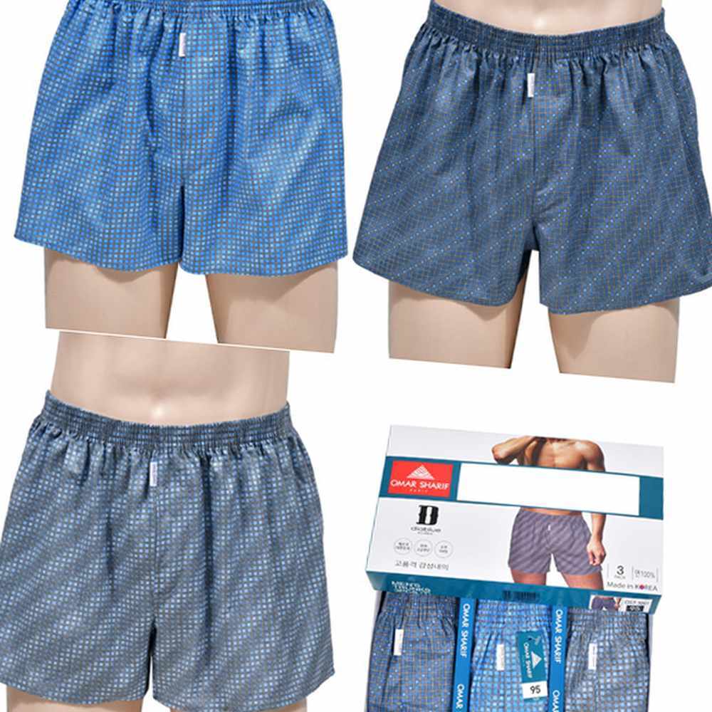 라이즈올 순면 30수 남성 사각팬티 3매입 남자면삼각팬티 남자언더웨어 - 상품 이미지