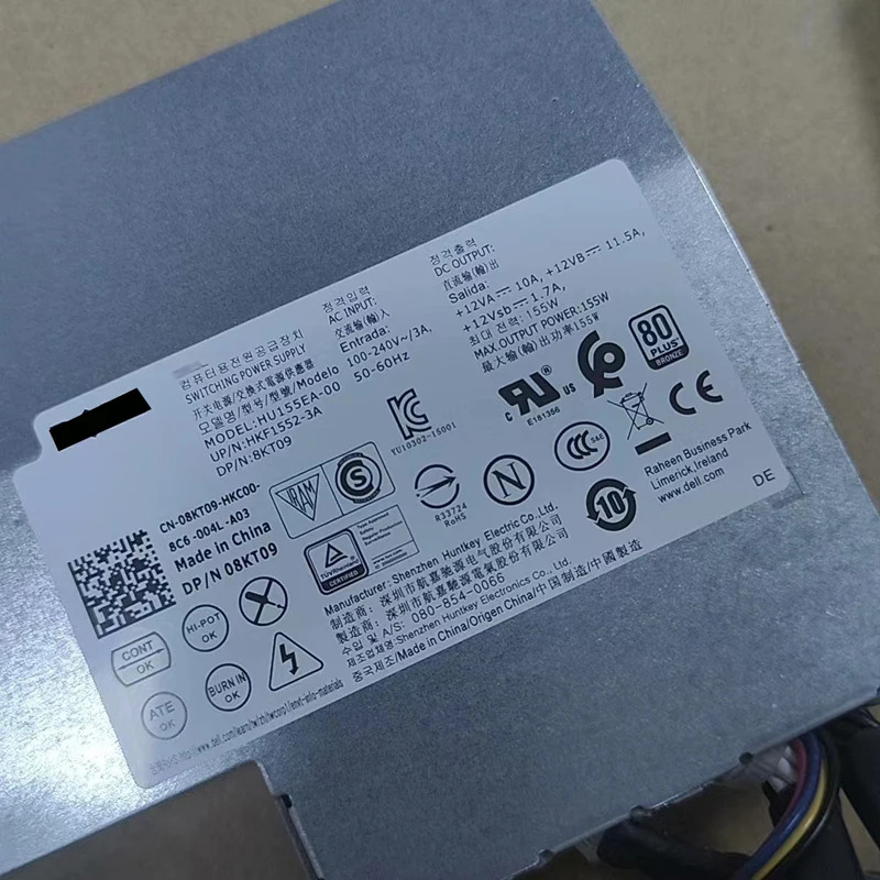 Dell Optiplex 3240 3440 7440 AIO 155W 전원공급장치 18Pin PSU HU155EA-00 HKF1552-3A 8KT09 08KT09새 원본