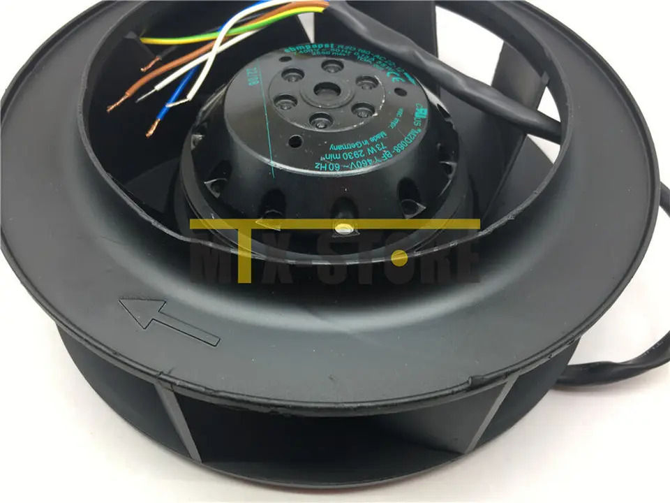 R2D190-AC22-12 원심 냉각팬 400V 56/73W 190mm