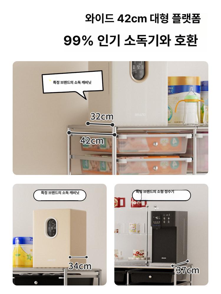 플라스틱 틈새서랍장 이동식수납장 침실 주방 수납정리함 틈새수납장 서랍식 사무실 - 상세 이미지 5