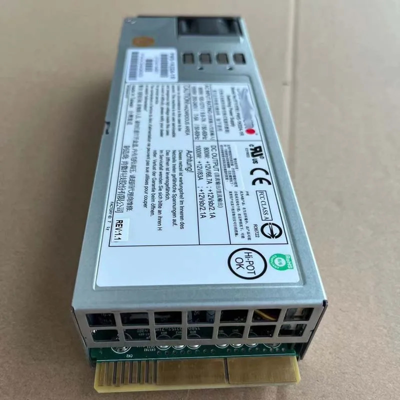 Supermicro PWS-1K02A-1R 1000W 1U 전원공급장치 모듈 80 Plus 티타늄 PSU원본