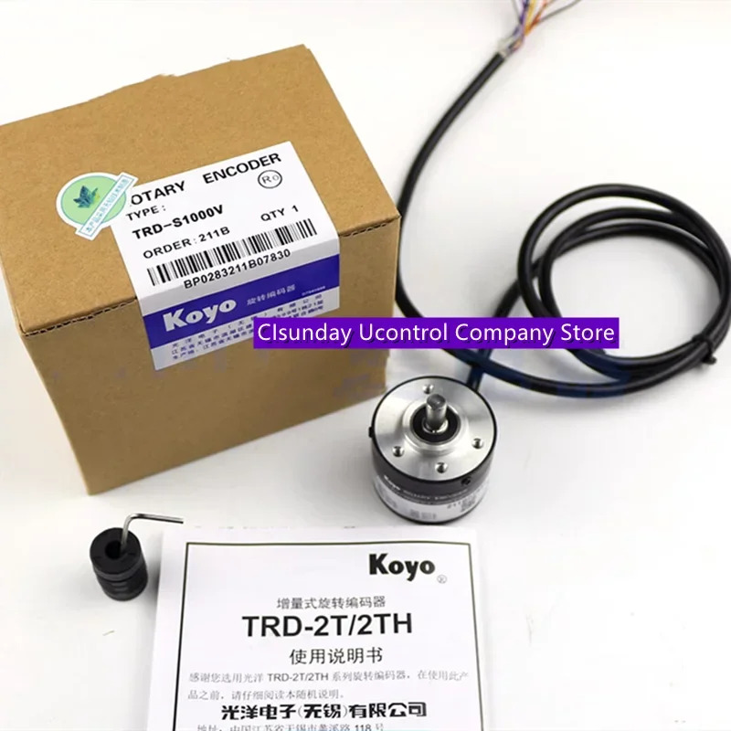 오리지널 인코더 TRD-S1000V 타입 로터리 광전 외경 38mm 솔리드 샤프트 6mm 신