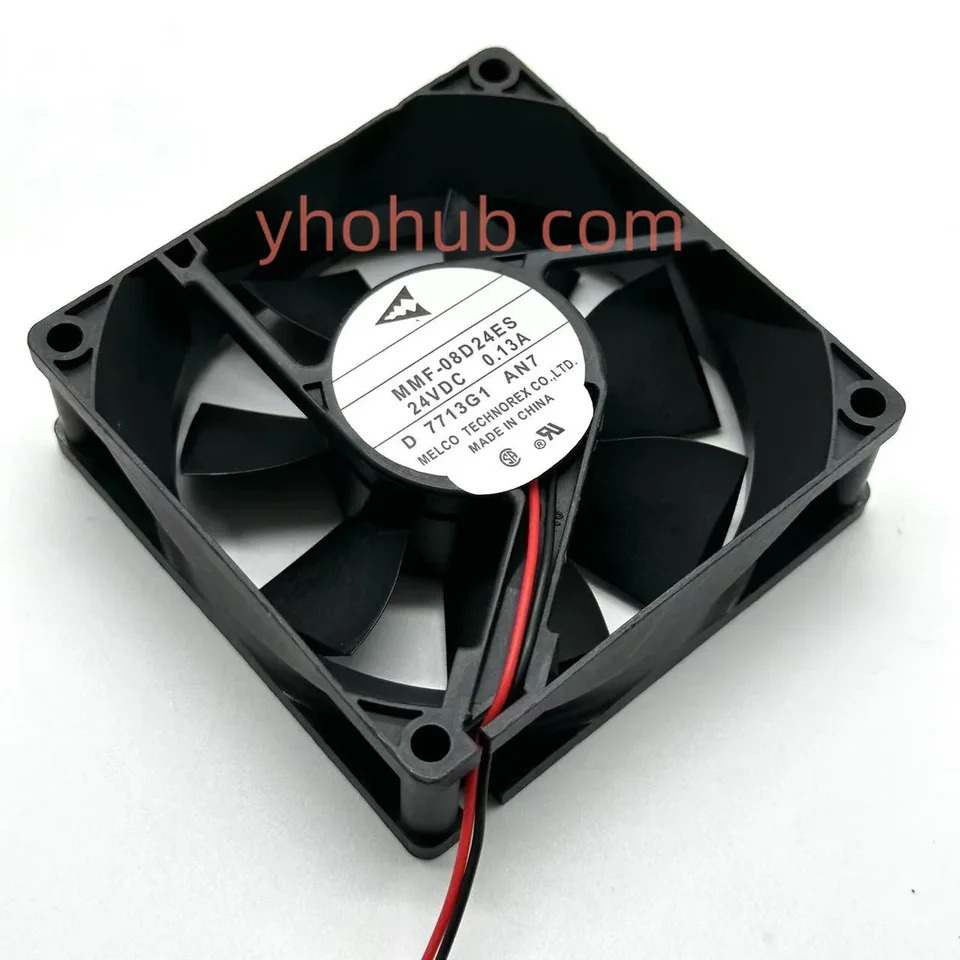 Melco MMF-08D24ES 2핀 서버 냉각팬 DC 24V 0.13A mm