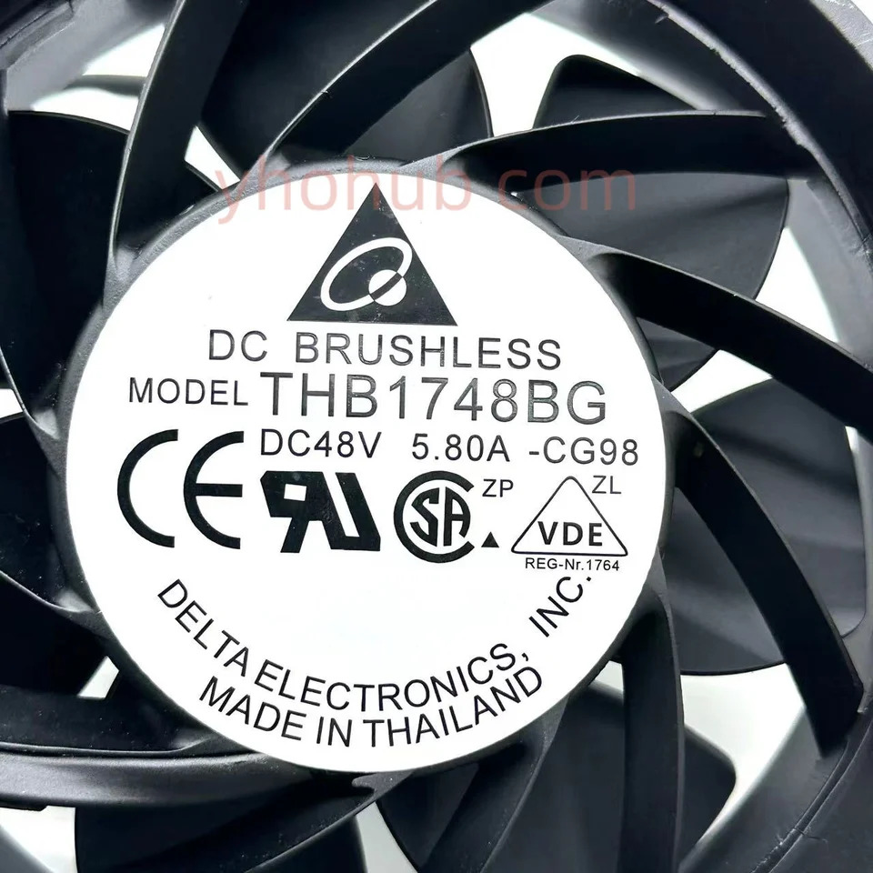 델타 전냉각팬 4 와이어 서버 THB1748BG CG98 DC 48V 5.8A 172x172x51mm