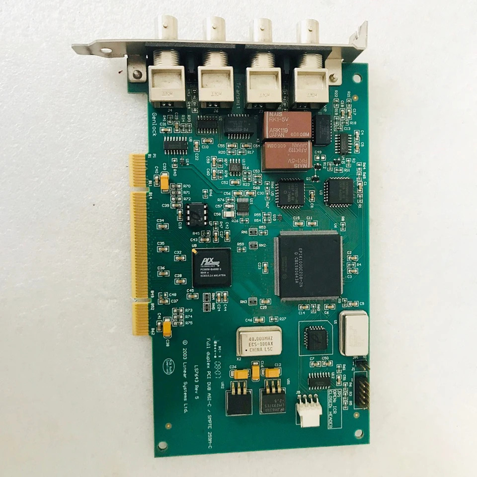 DVEO 코드스 출력 카드LS7643 Rev 5 풀 듀플렉스 PCI DVB ASI-C /SMPTE 259M-C