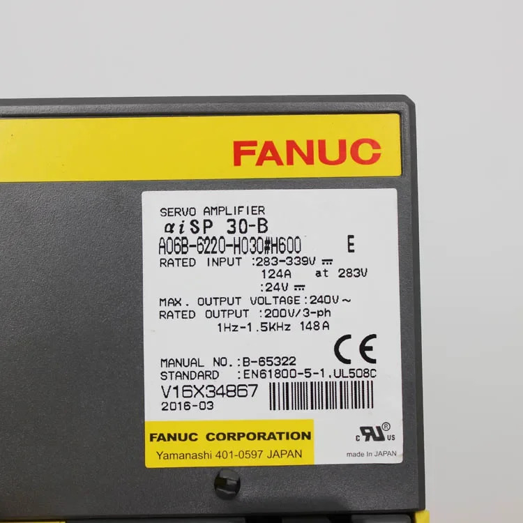 Fanuc Ac 서보 드라이브 A06B-6220-H030 CNC 기계증폭기 모듈 H006