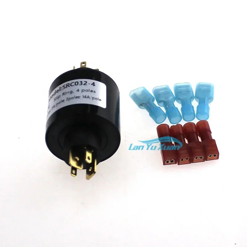 SRC032-4 32mm 4 PIN 황금 도금 회전 조인트 전기 커넥터 슬립 링