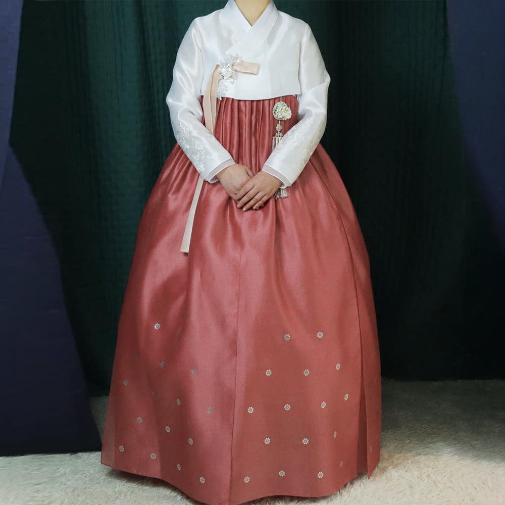 궁 한복대여 여자 고급 신부 결혼식 교회 하객 피로연 혼주 한복 48번 이미지 7