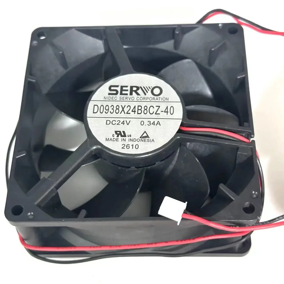 서보 D0938X24B8CZ-40 2핀 서버 냉각팬 DC 24V 0.34A 90x90x38mm