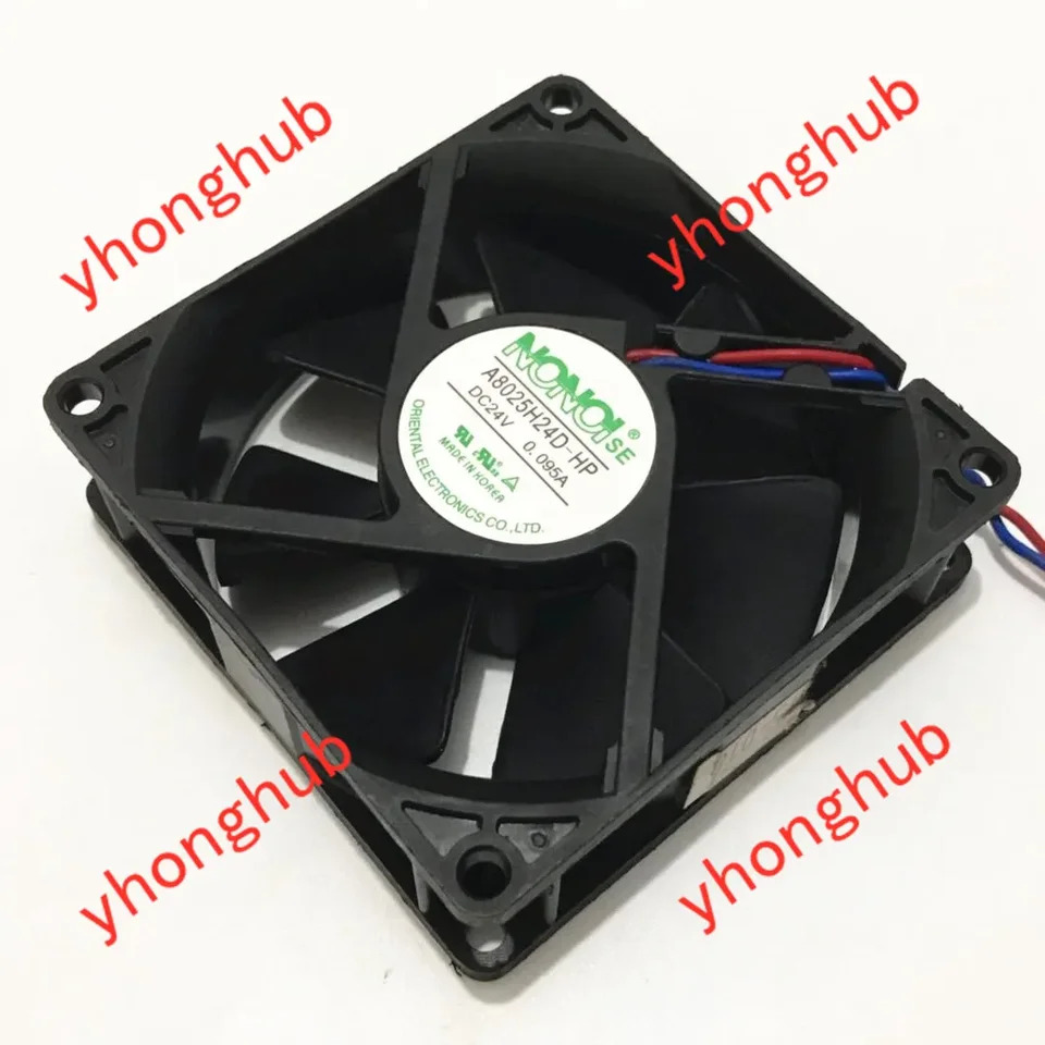 NONOISE A8025H24D-hp호환 2 와이어 서버 냉각팬 DC 24V 0.095A mm