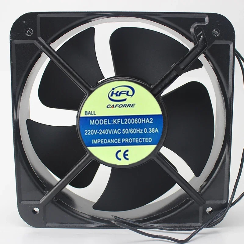 KFL CAFORRE 서버 냉각팬 2 와이어 AC 240V 0.38A 200x200x60mm KFL20060HA2