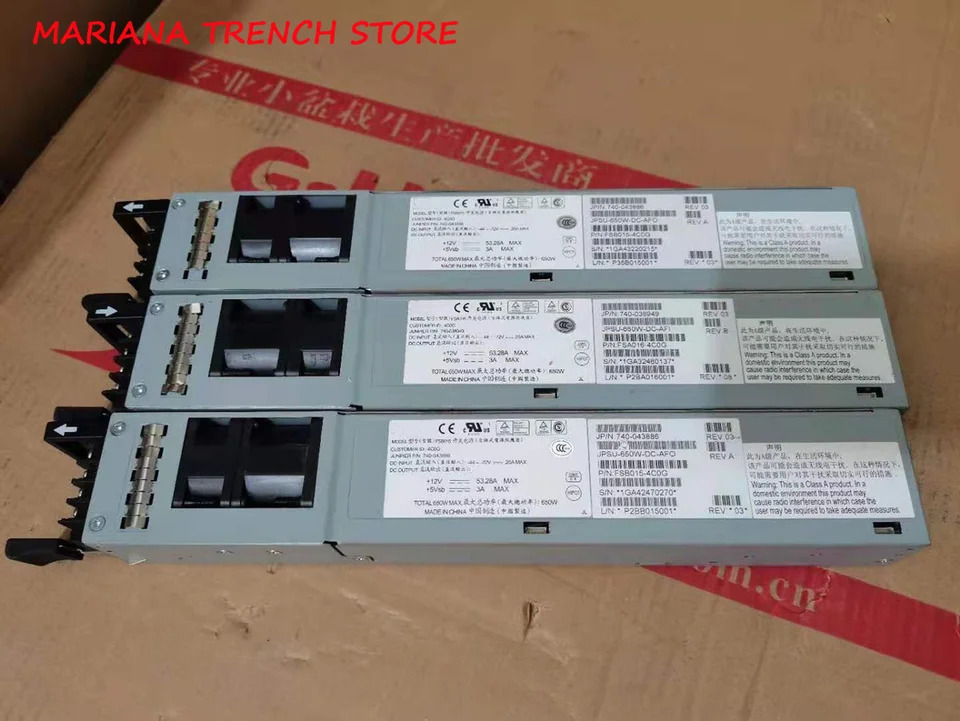 주니퍼 네트워크 스위치전원공급장치 JPSU-650W-DC-AFI 740-038949 FSA016