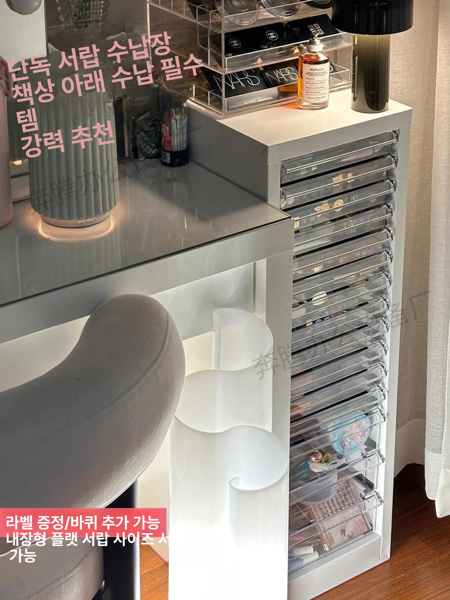 정리함 서랍장 전문가용 보관함 출장 네일샵 미용 트롤리 수납함 도구 바퀴 아티스트 - 상세 이미지 2