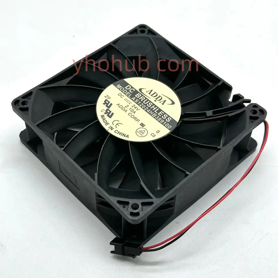 ADDA AS12024HB389100 DC 24V 2.10A mm 2-와이어 서버 냉각팬