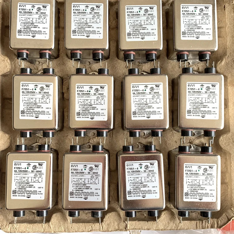 CORCOM 전자기 방지 EMI IEC 필터 6VV1 F7251-4 6A