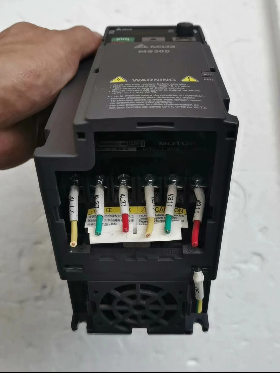 VFD5A5MS43ANSAA 리퍼 서보 드라이버 2.2kW 기능 작동 ok