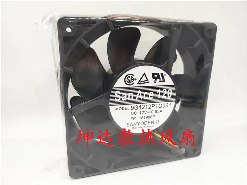SANYO Denki 4 와이어 서버 냉각팬 9G1212P1G061 DC 12V 0.83A mm