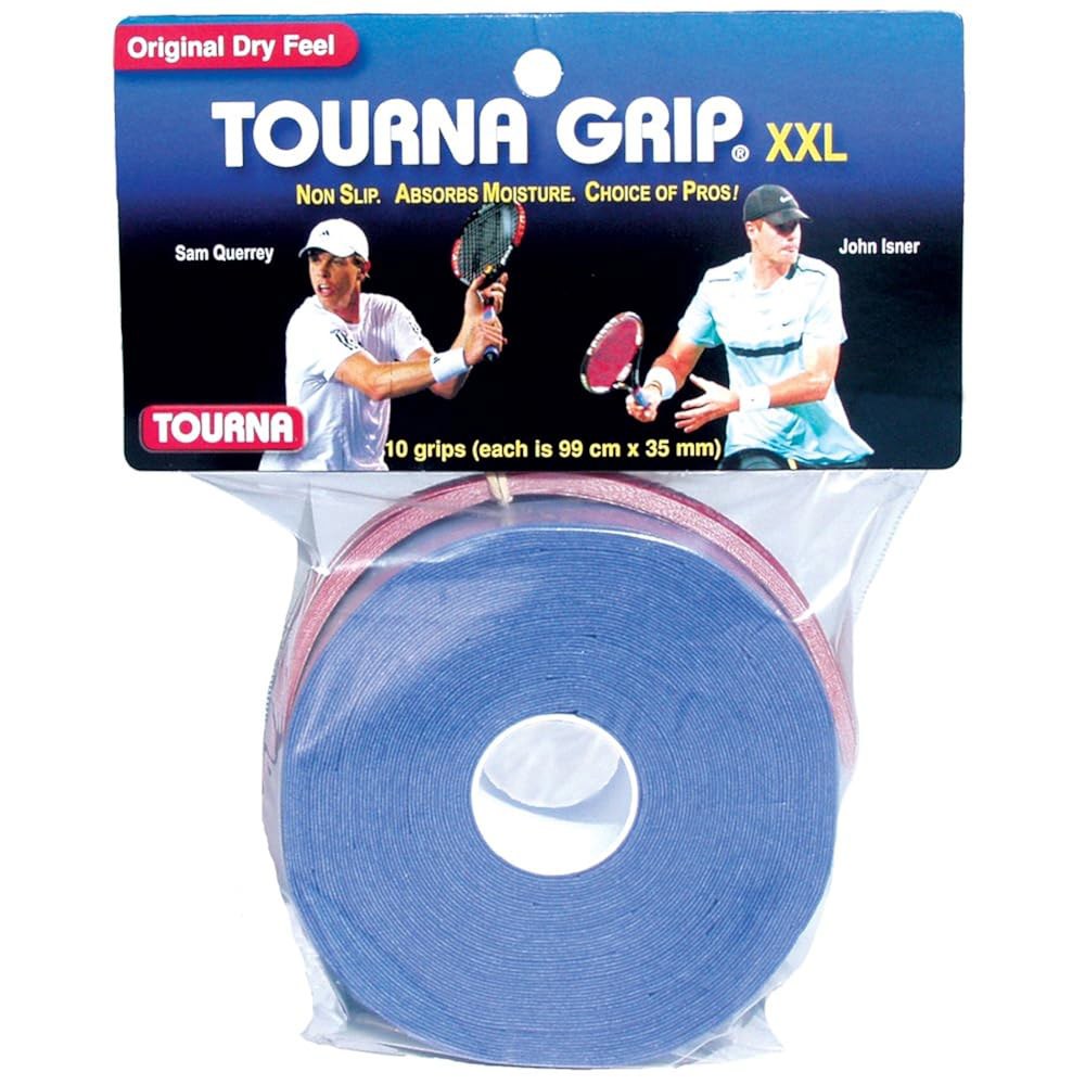 Tourna Grip XXL Dry Feel 테니스 오리지널 용품, 팩, 스포츠 블루 30 Pack - 상품 이미지
