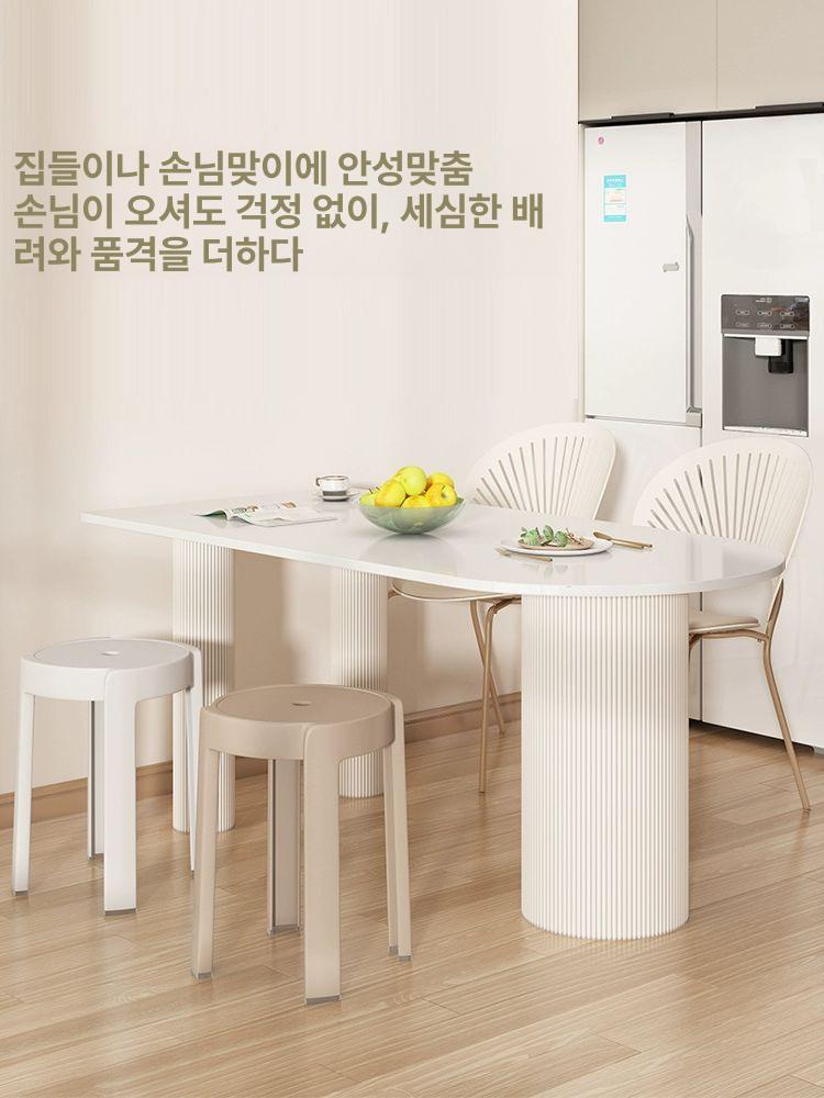 플라스틱 카페의자 간이 투명 가정용 보조 체어 야외 심플 아크릴 북유럽 - 상세 이미지 5