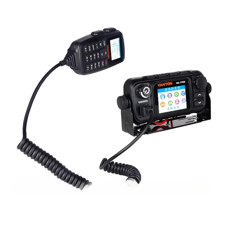 Poc 네트워크 IP 25W 차량트랜시버 4G 젤로 ptt UHf Vhf 라디오 Tm-7700d