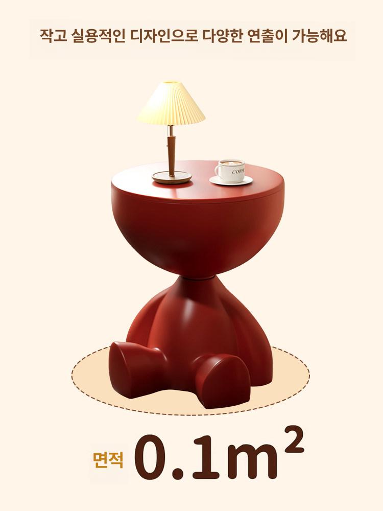 미니 원목 사이드테이블 인테리어 보조 간이 협탁 거실 엔틱 창가 원형테이블 - 상세 이미지 2