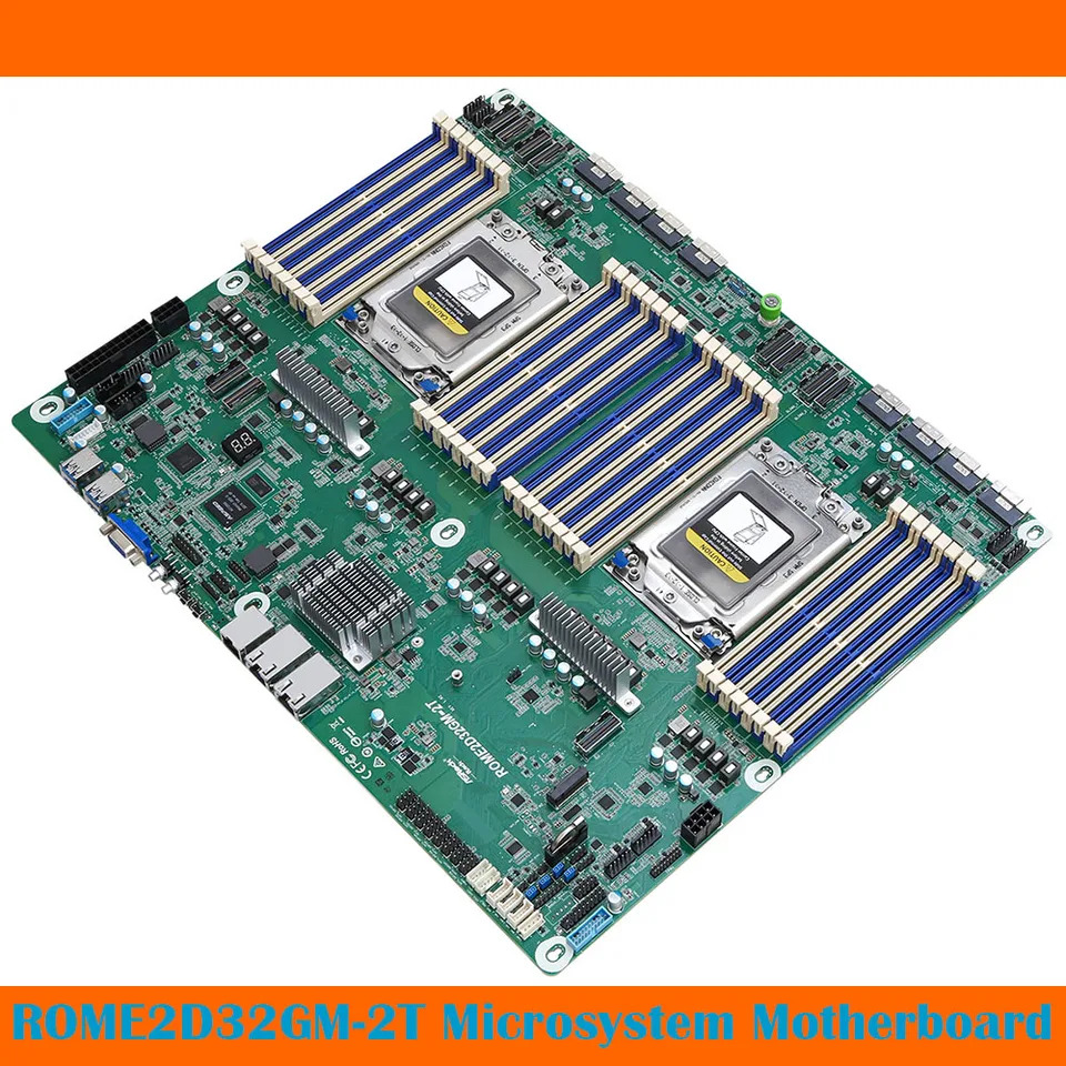 ASRock호환 ROME2D32GM호환-2T 마이크로시스템 마더보드 듀얼 EPYC 7003 DDR4 지원