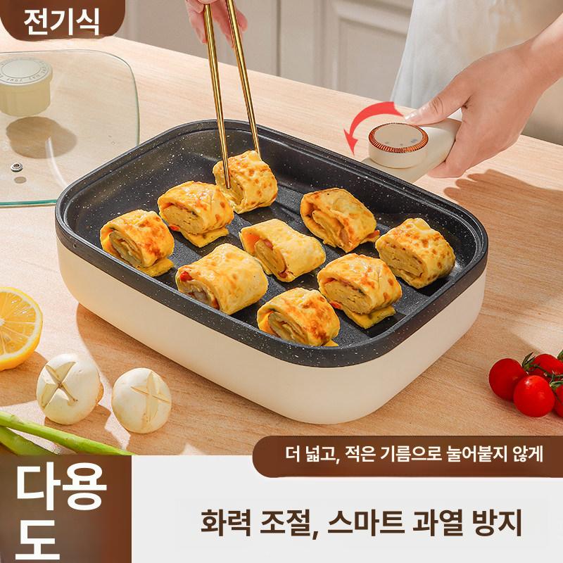 가정용 후라이팬 소형 프라이팬 캠핑 고기불판 멀티쿠커 요리 그릴팬 에그팬 구이 - 상세 이미지 2