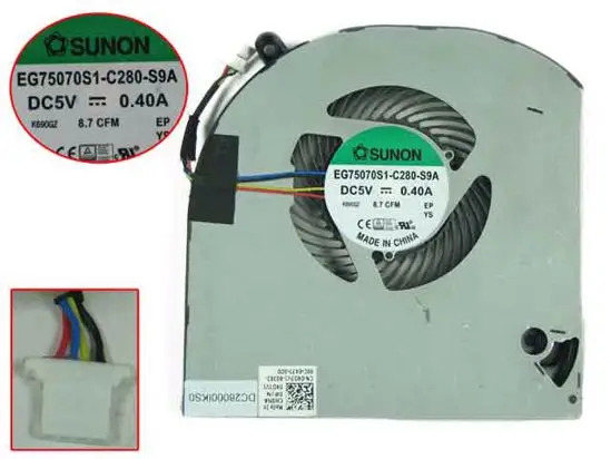 Alienware CPU 냉각팬 15 R3 R4 EG75070S1-C280-S9A DC 5V 0.40A 4 선