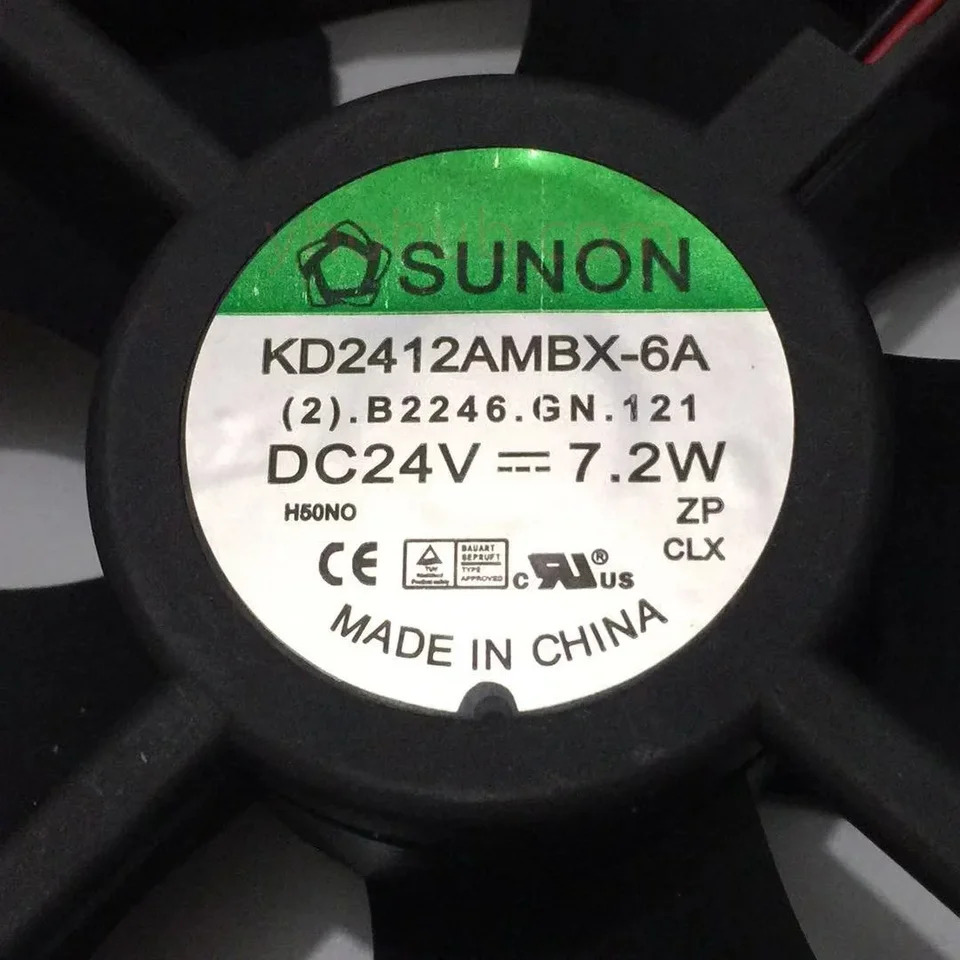 SUNON KD2412AMBX-6A 2. B2246 GN.121 DC 2 와이어 서버 냉각팬 24V 7.2W mm