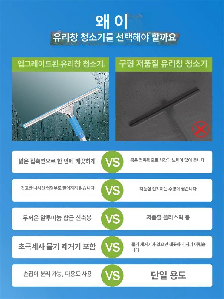 양면사용 밀대 베란다 물걸레청소포 전동물걸레 길이 고층 양면극세사청소기 창문용 - 상세 이미지 5