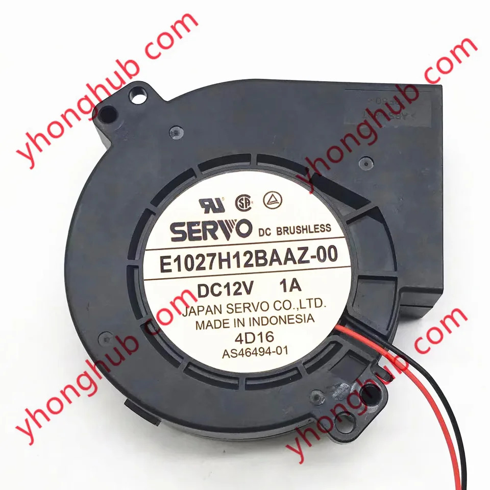 일본 서보 E1027H12BAAZ-00 2 와이어 서버 블로워냉각팬 DC 12V 1A 97X97X27mm