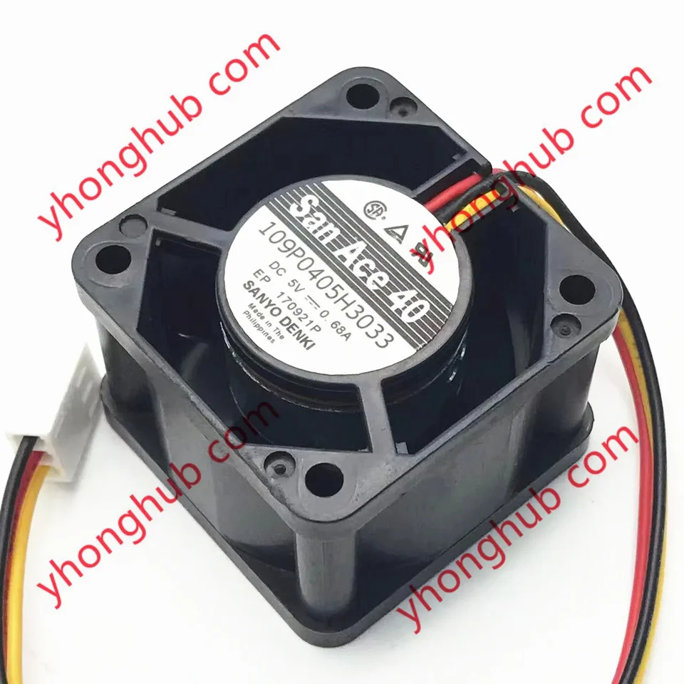 Sanyo Denki 3 선 서버 냉각팬 109P0405H3033 DC 5V 0.68A