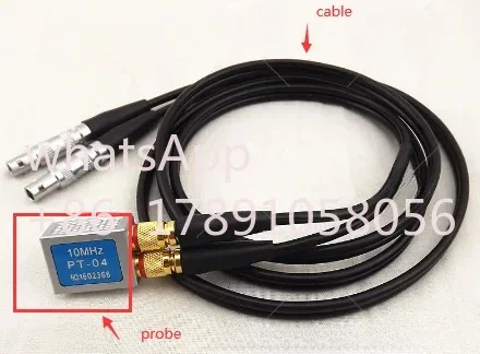 고주파 마이크로 직경 초음파 두께 프로브 금속 게이지 10MHz PT04 DA312