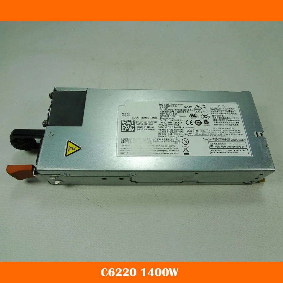 서버 전원공급장치 DELL C6220 D1200E-S0 D1200E-S1 0KJYY0 KJYY0 04V04J 4V04J RN0HH 0RN0HH 1400W