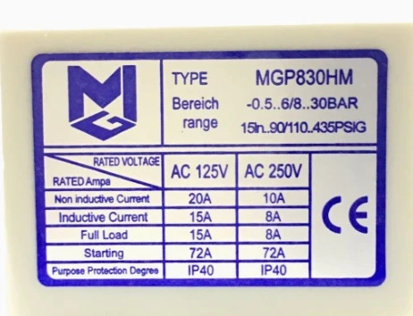 Maijike 압력 스위치 컨트롤러 MGP830HME MGP830E MGP830HLME MGP502 MGP502E MGP503E MGP506E MGP110E