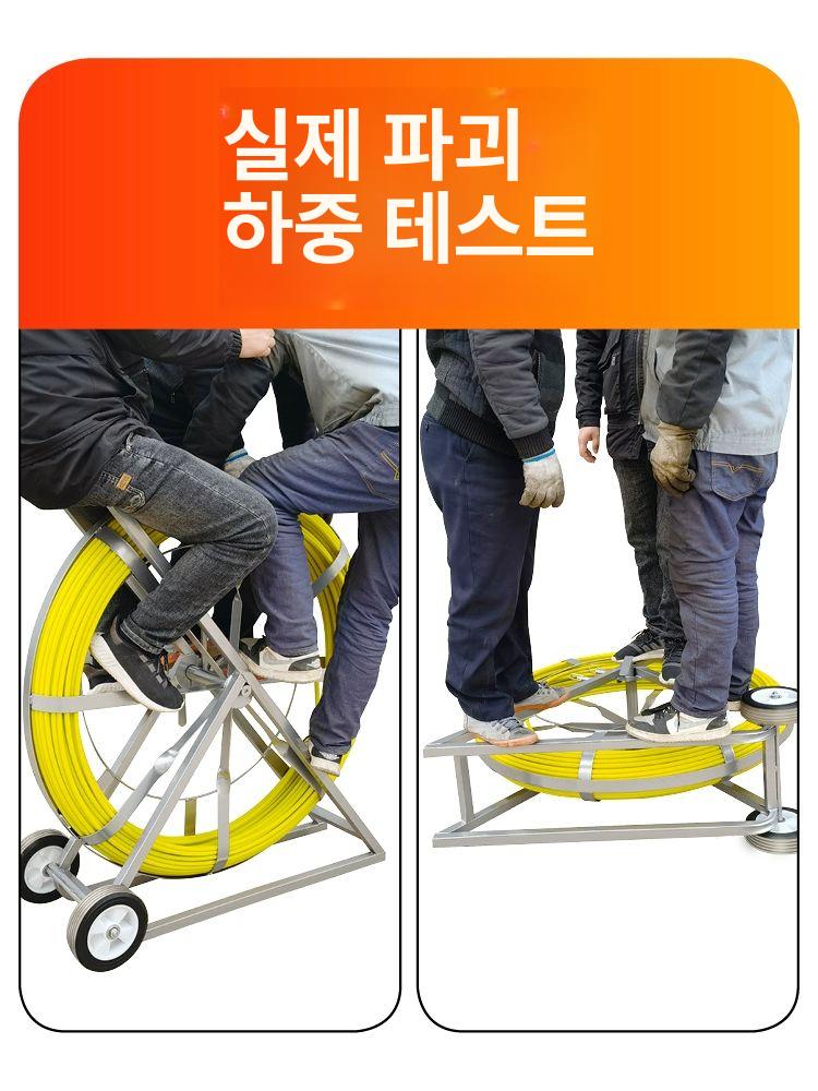 작업용 권취기 장비 드럼 포설기 케이블풀링기 행거 꼬임방지 거치대 전선릴 공구 - 상세 이미지 3
