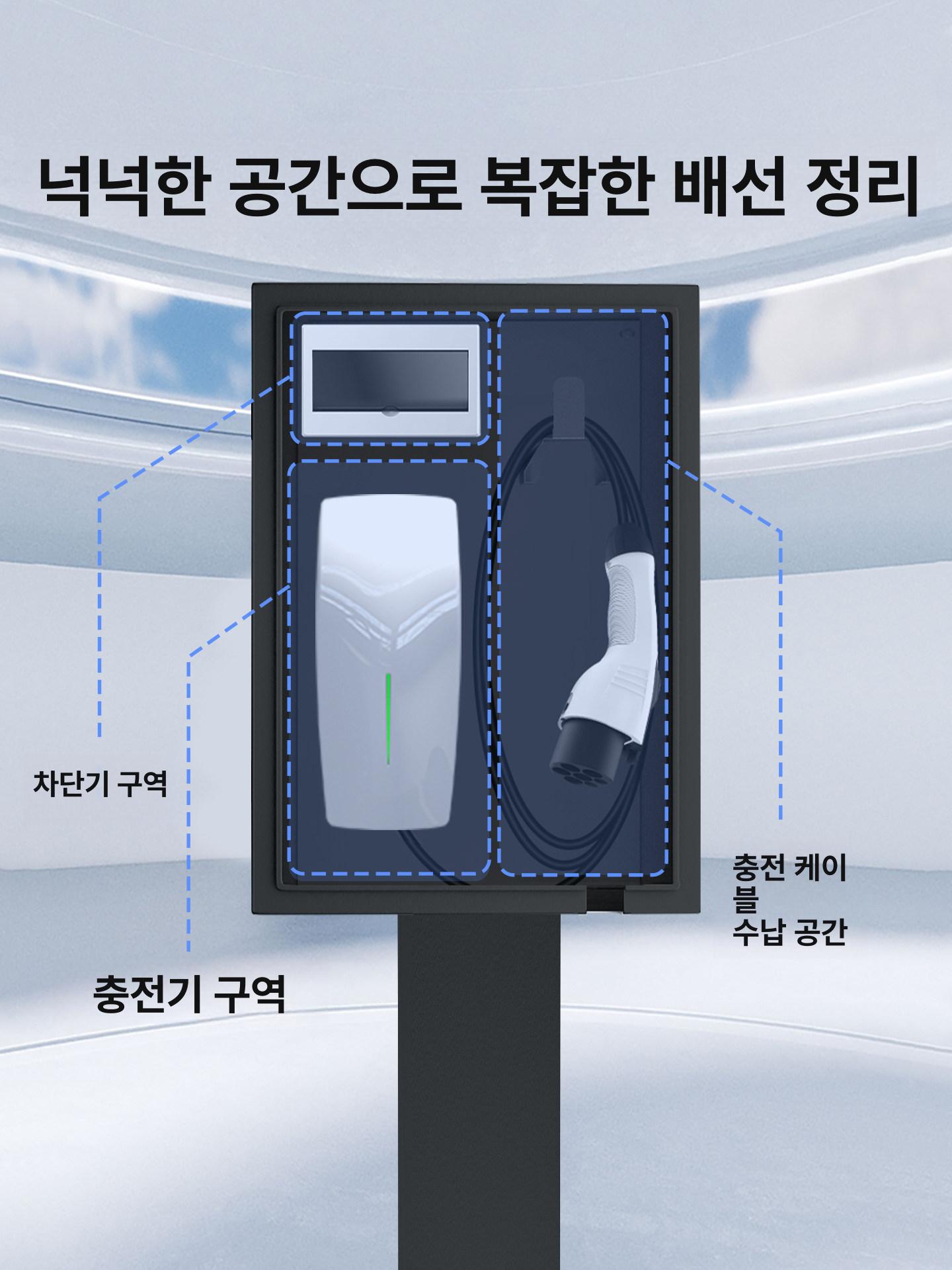 스탠드형 전기차충전기함 방수 케이스 컨트롤박스 보호박스 덮개 캐비닛 보관함 - 상세 이미지 3