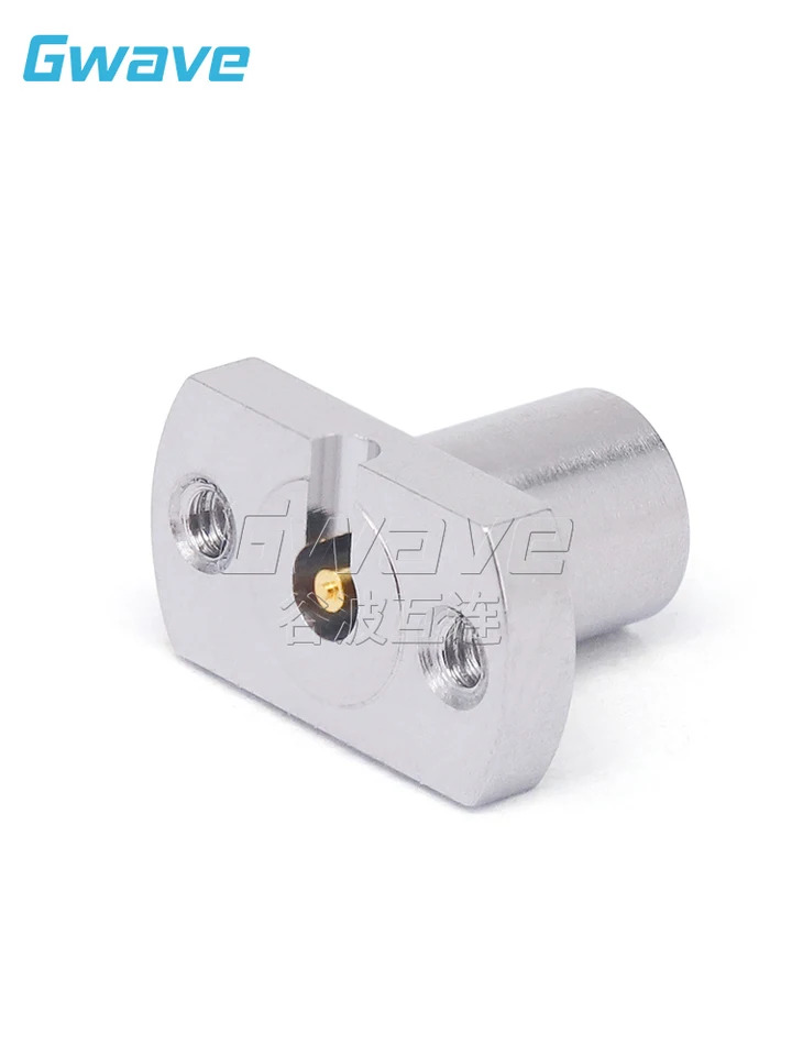 GPO SMP 수 수직 솔더리스 커넥터 더블 홀 플랜지 7.16mm 40GHz GPO-JFD216