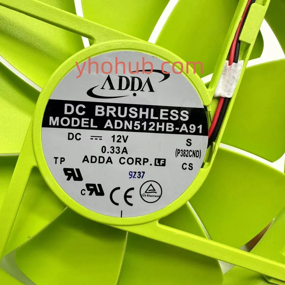 ADDA ADN512HB-A91 S 2-와이어 서버 냉각팬 DC 12V 0.33A 135x135x25mm