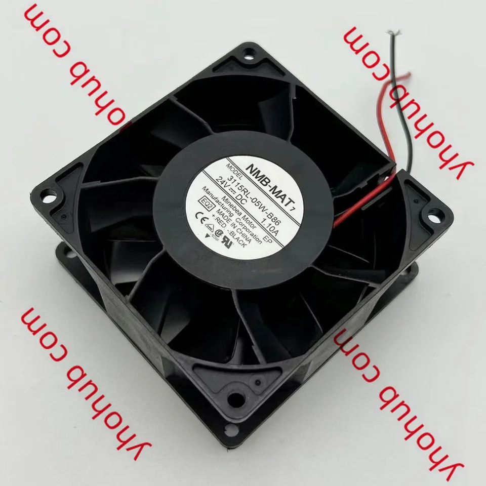 NMB-MAT 2 와이어 서버 냉각팬 3115RL-05W-B86 EQ2 DC 24V 1.1A 80x80x38mm