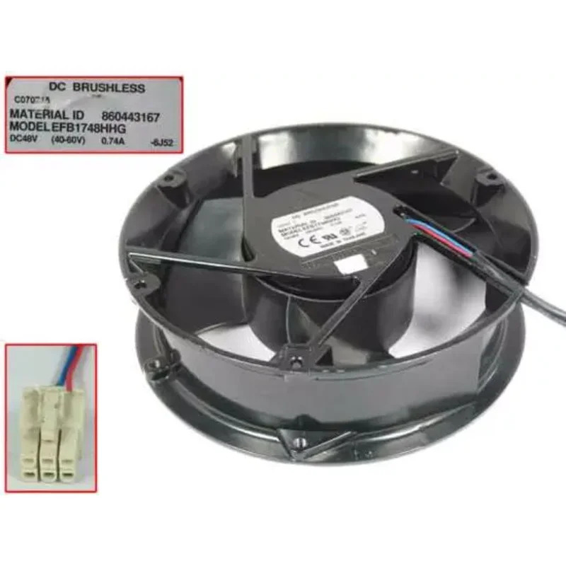 델타 전서버 냉각팬 EFB1748HHG BJ52 DC 48V 0.74A 172x172x51mm 3 선