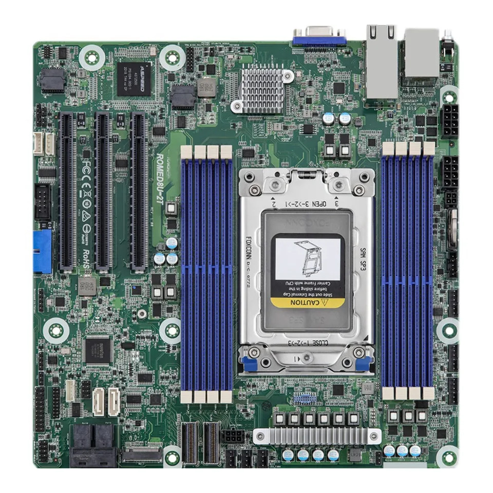 ASRock호환 ROMED8U-2T 서버 마더보드 SP3 LGA4094 EPYC 7003 7002 DDR4