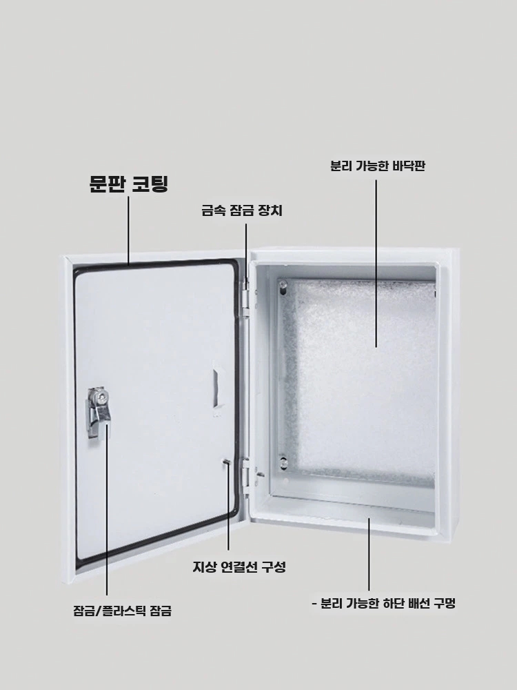 실내 정션박스 방수 분전함 스텐 배전함 기본형 - 상세 이미지 4
