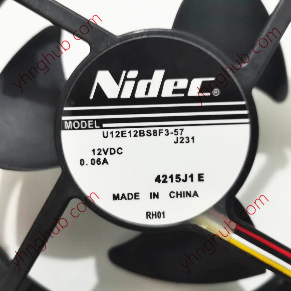 Nidec U12E12BS8F7 J232 J231 DC12V 0.06A 125x125x35mm 서버 냉각팬
