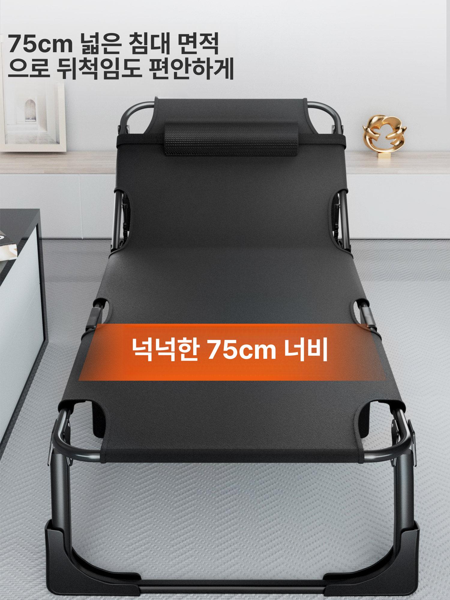 다목적 접이식 소파베드 사무실 간이 캠핑 휴대용 수납 확장형 소파침대 매트리스 원목 - 상세 이미지 2